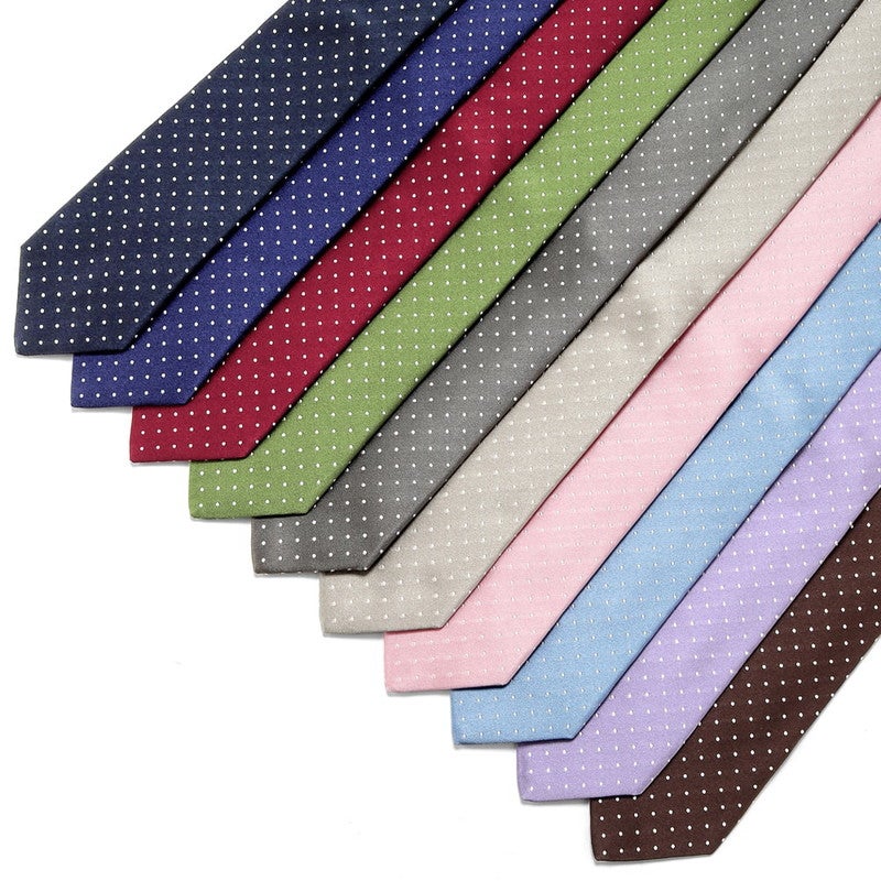新品LUIGI BORRELLI ルイジボレッリ シルク ネクタイ ドット 通年定番品】シルクサテンドットネクタイ／1070（10colors） | LUIGI