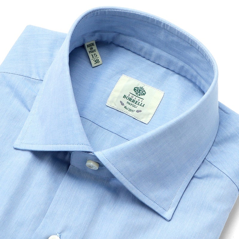 26SS コットンポプリンセミワイドカラードレスシャツ／LUCIANO（R11015