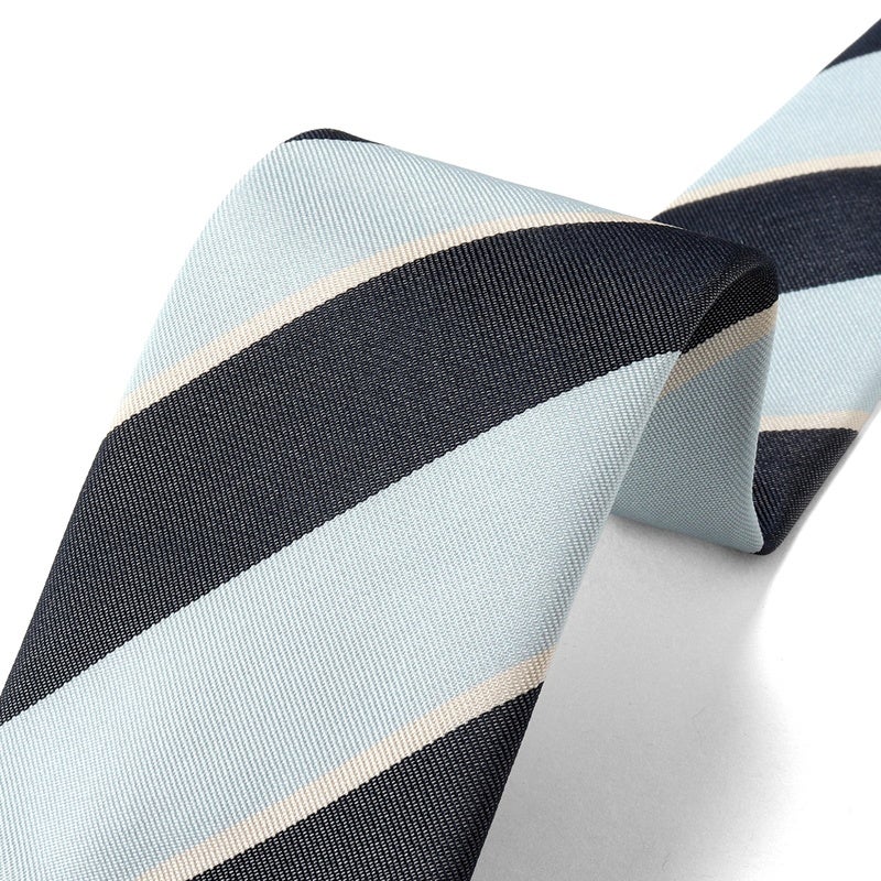 26SS シルクジャカードレジメンタルネクタイ／621062（ダークネイビー