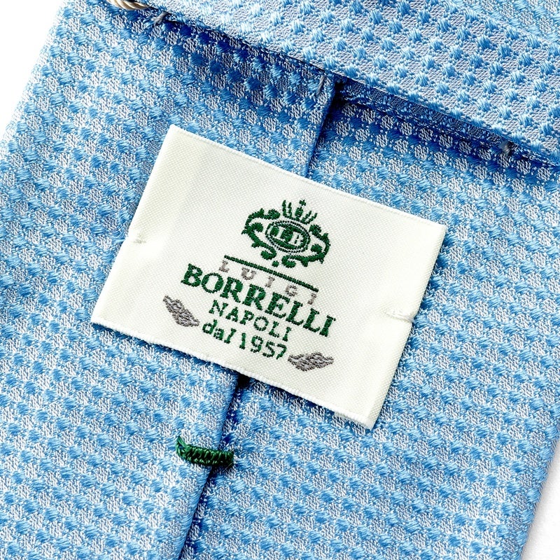 26SS シルクジャカードソリッドネクタイ／2366（サックスブルー