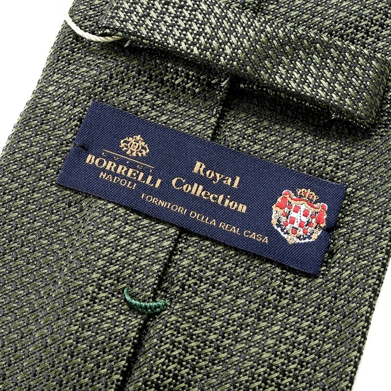 26SS シルクジャカードソリッドネクタイ／3635RoyalCollection（カーキ